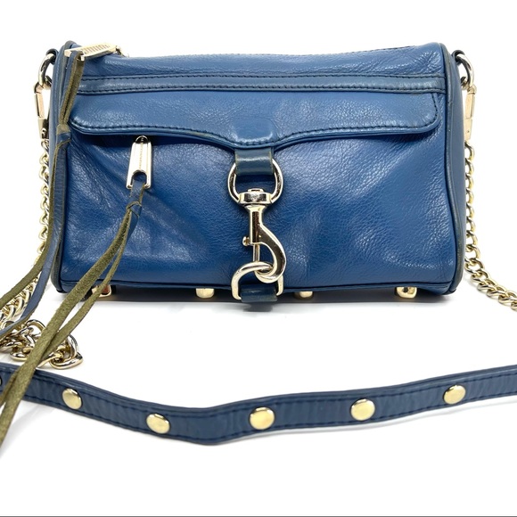 Rebecca Minkoff Mini MAC Chain Strap Crossbody Blu - Picture 4 of 12
